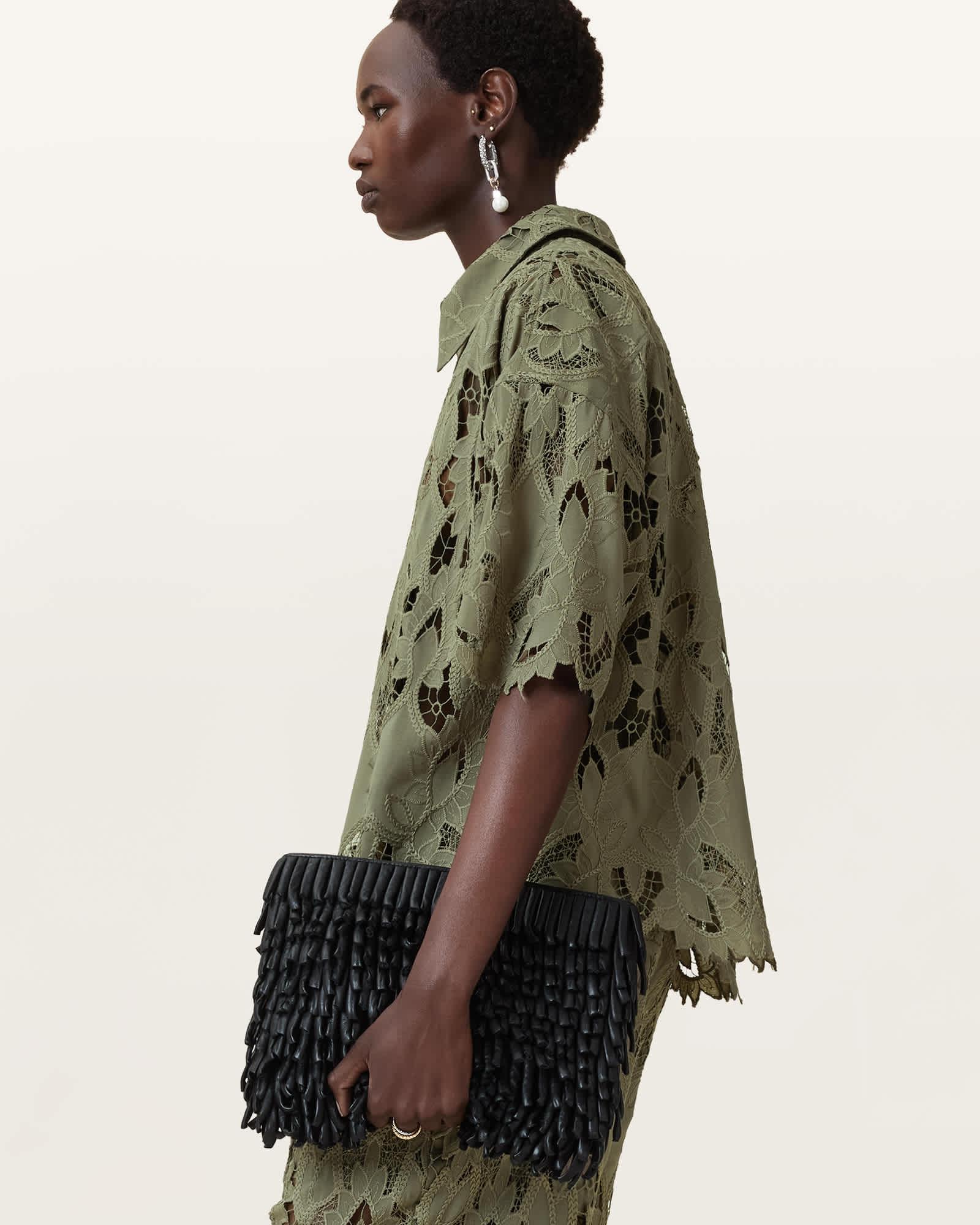 Charli Relaxed Fit Embroidered Shirt Product Image