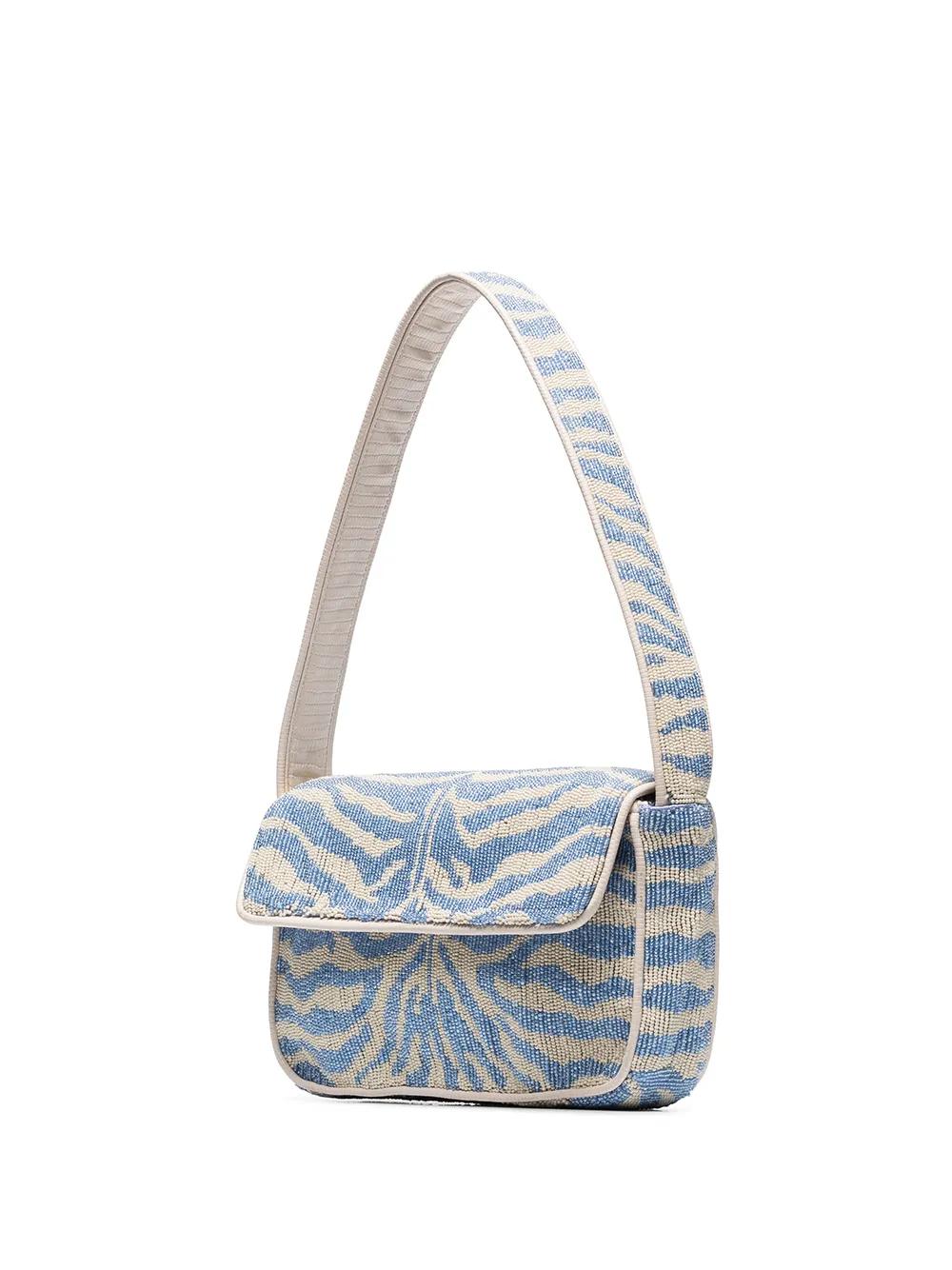 Tommy beaded zebra pattern shoulder bag Product Image