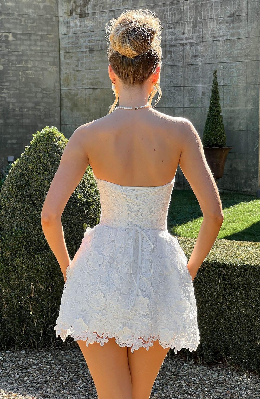 Leona Mini Dress - Ivory Product Image