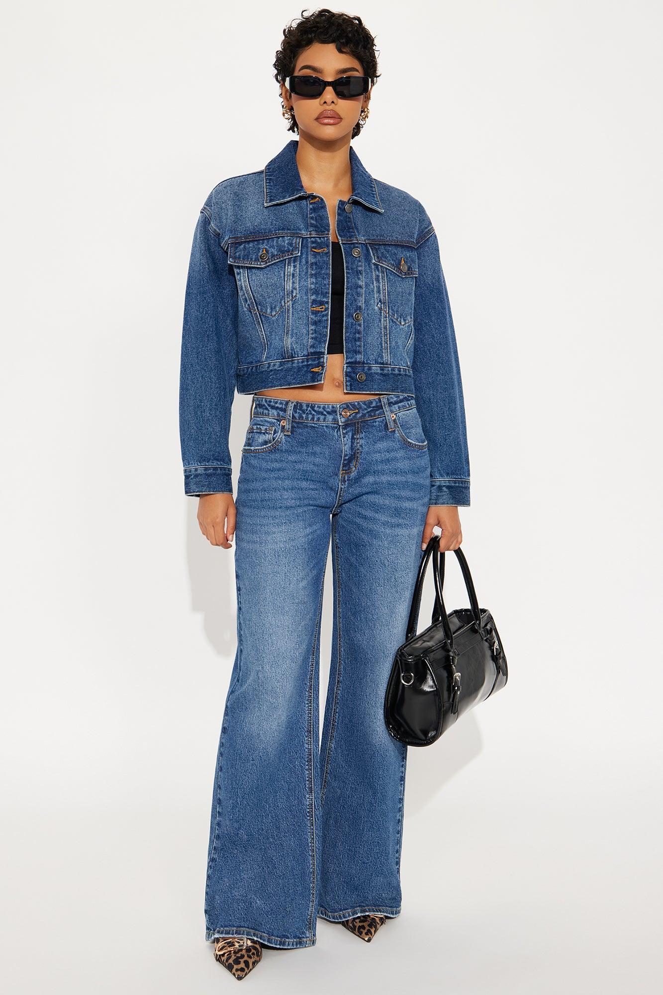 Timeless Denim Trucker Jacket - Dark Wash Female Product Image