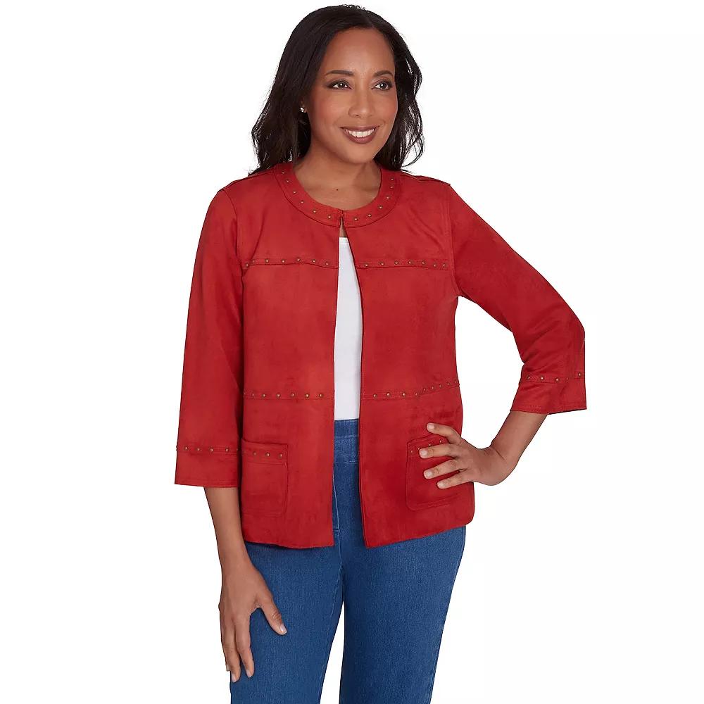 Women's Alfred Dunner Timeless Suede Jacket, Size: XL Product Image