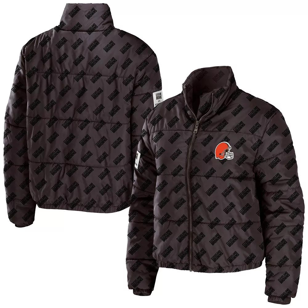 Women's WEAR by Erin Andrews Navy Chicago Bears Puffer Full-Zip Jacket,  Product Image
