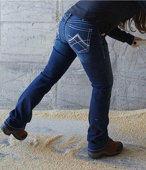 Ariat Slim Fit Boot Leg Mid Rise Real Riding Jeans Product Image