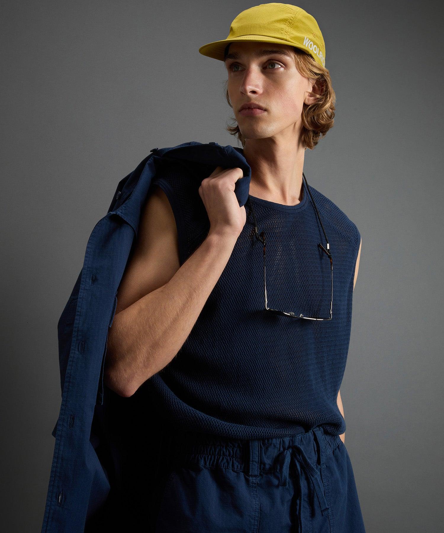 Todd Snyder X Woolrich Mesh Muscle Tank in Dream Blue Product Image