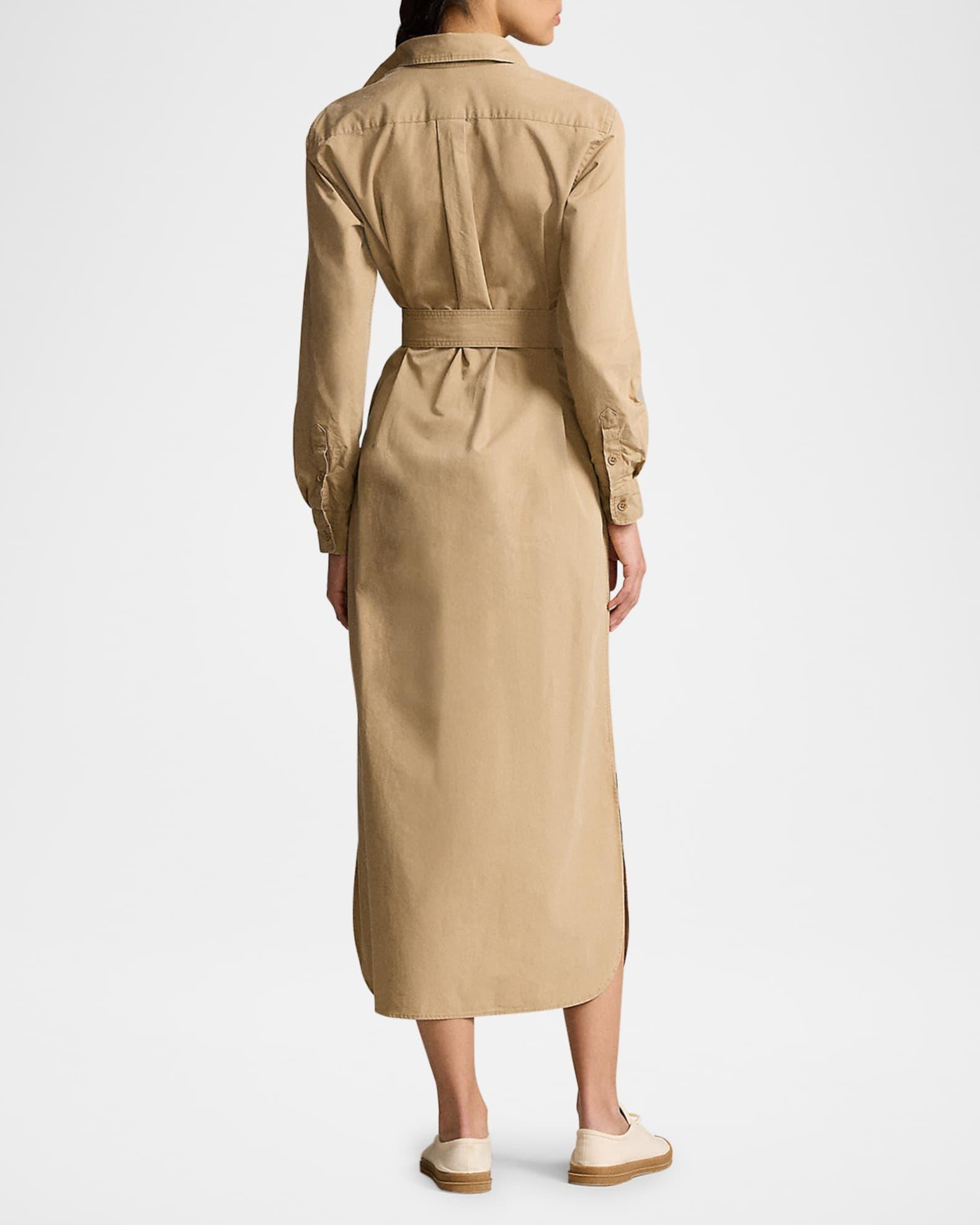 Belted Cotton Midi Shirtdress Product Image