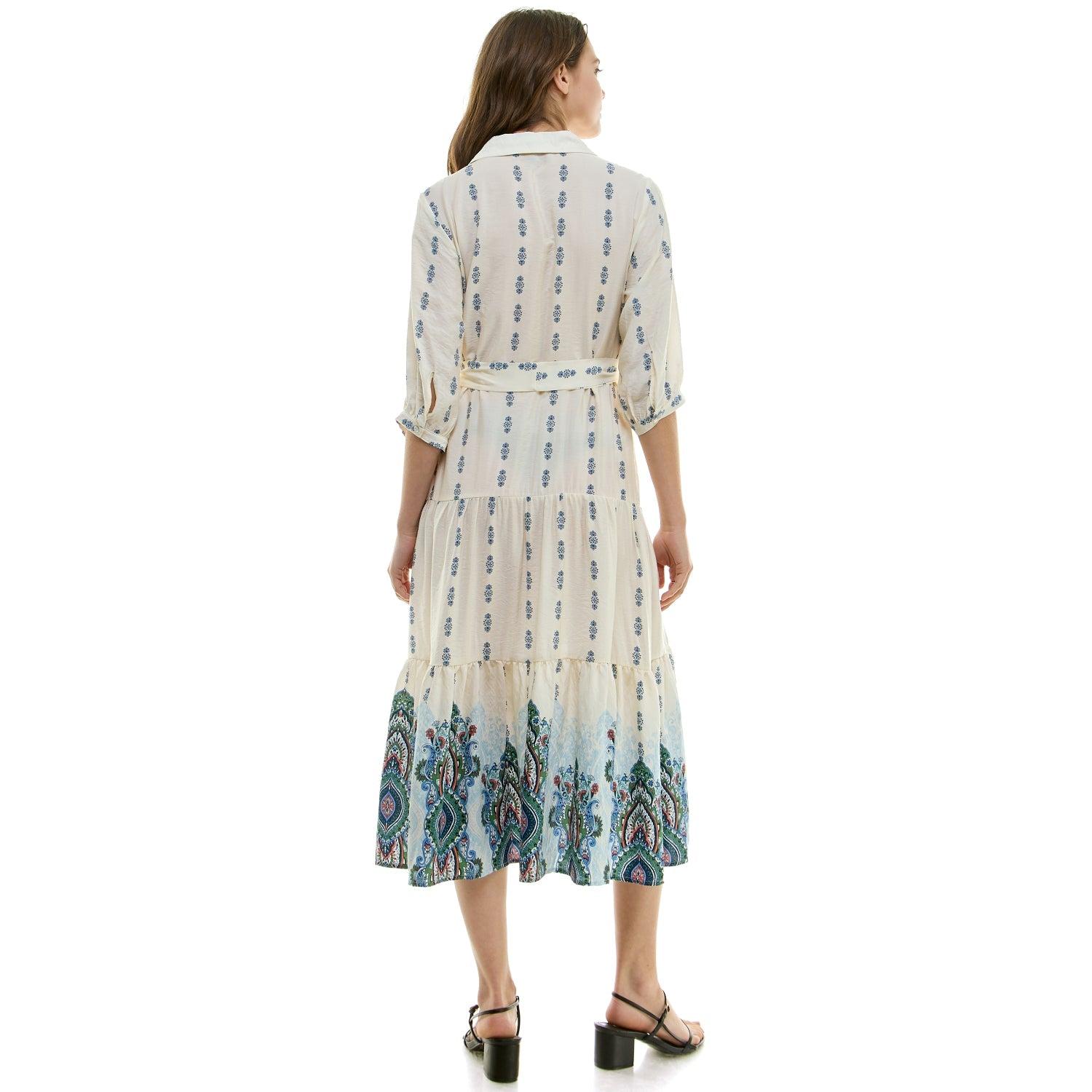 Poppi Long Ruffle Sleeve V-Neck Blouse Product Image