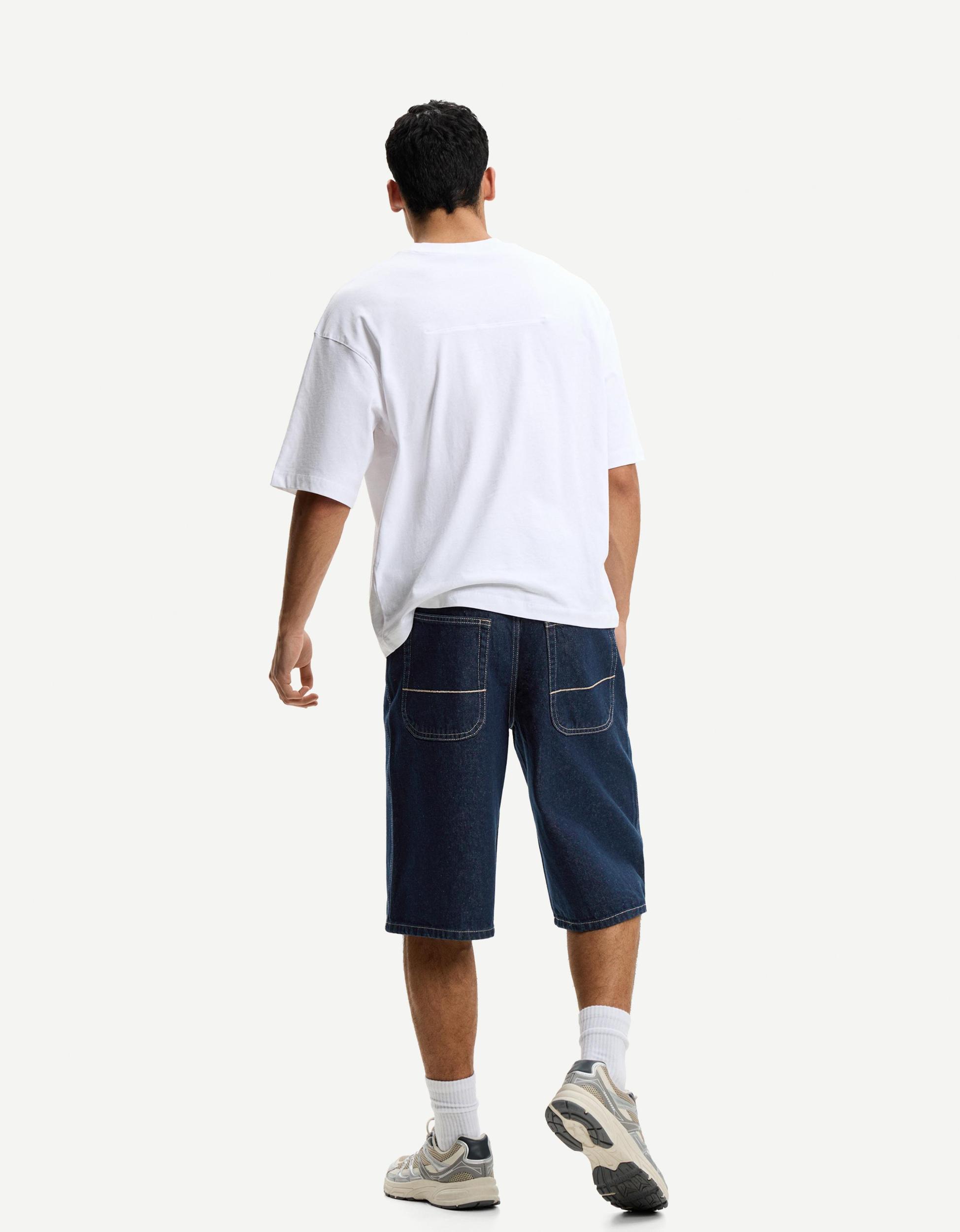 Denim skater Bermuda shorts Product Image