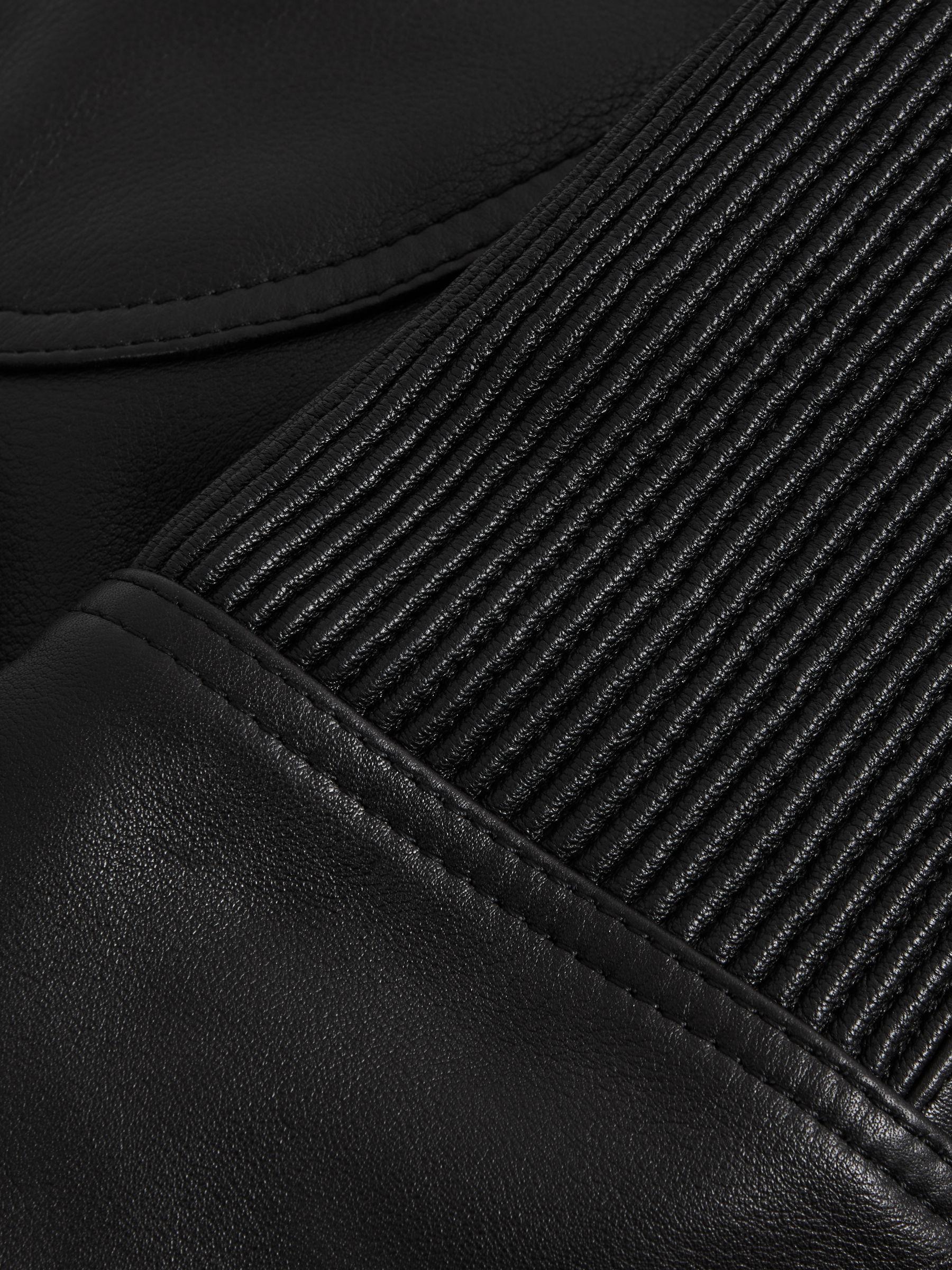 McLaren F1 Embossed Leather Jacket in Black Product Image