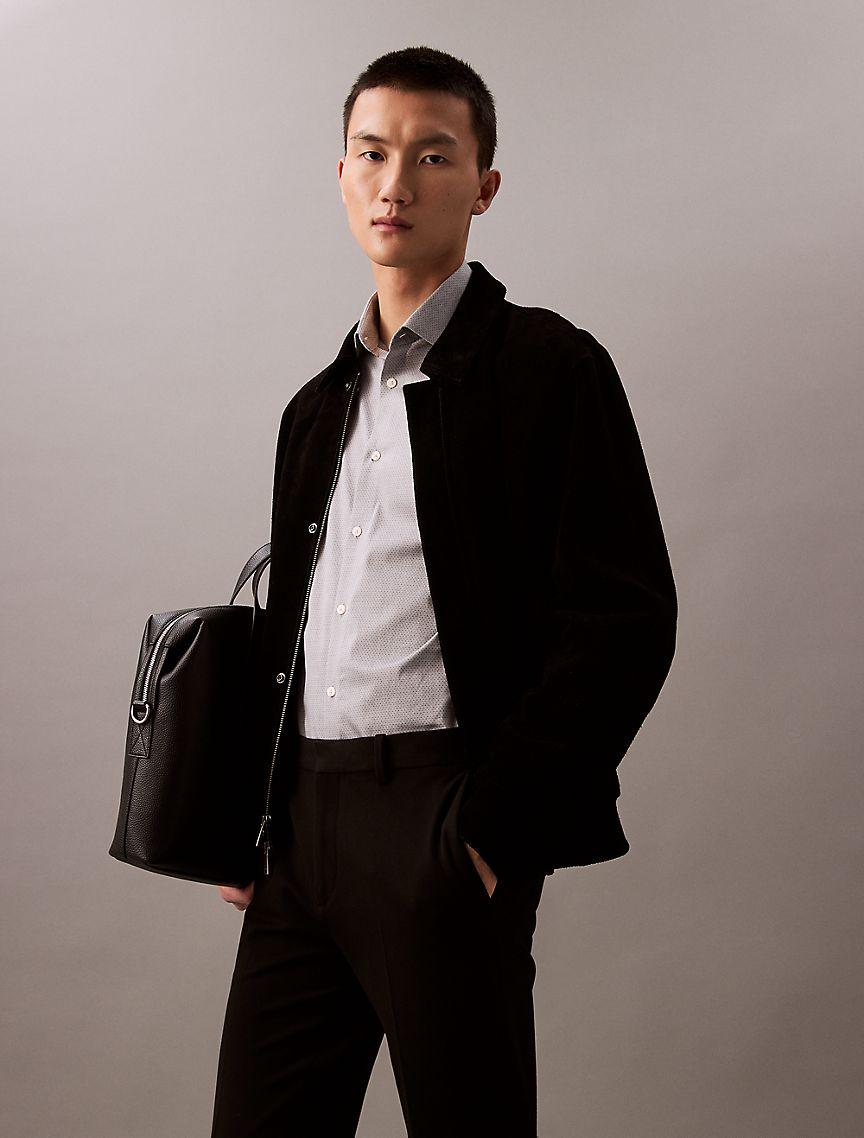 Steel Micro Star Slim Fit Button-Down Shirt Product Image