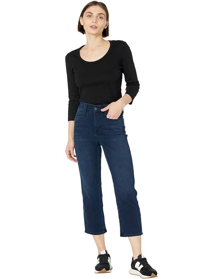 Marilyn Straight Ankle Color Cuff Jeans in Majorca Bay Product Image