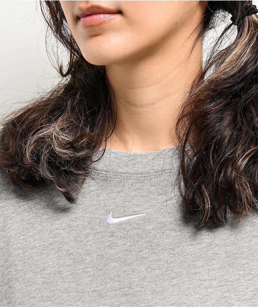 Nike Sportswear Essential Grey Boxy T-Shirt Product Image