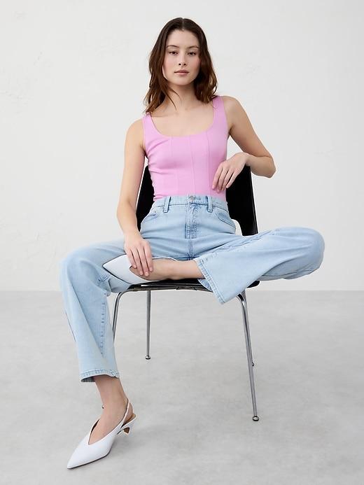 Soft Touch Scuba Corset Top Product Image