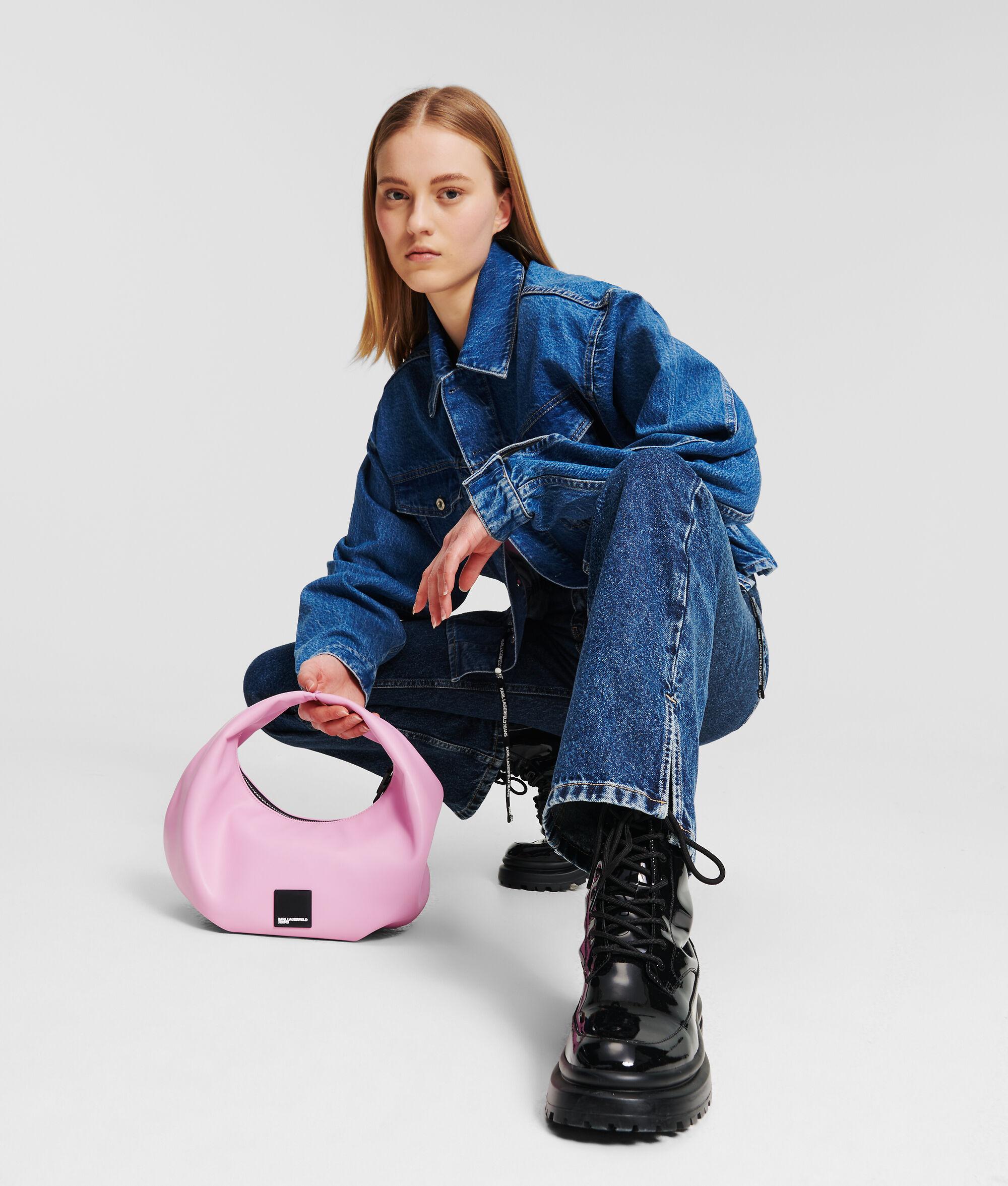 HIGH-RISE STRAIGHT JEANS WITH SPLIT HEM Product Image