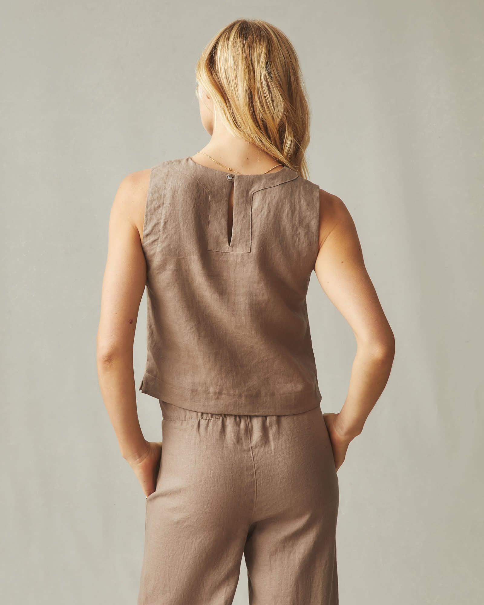 Women's Linen Tank - Pine Bark Female Product Image