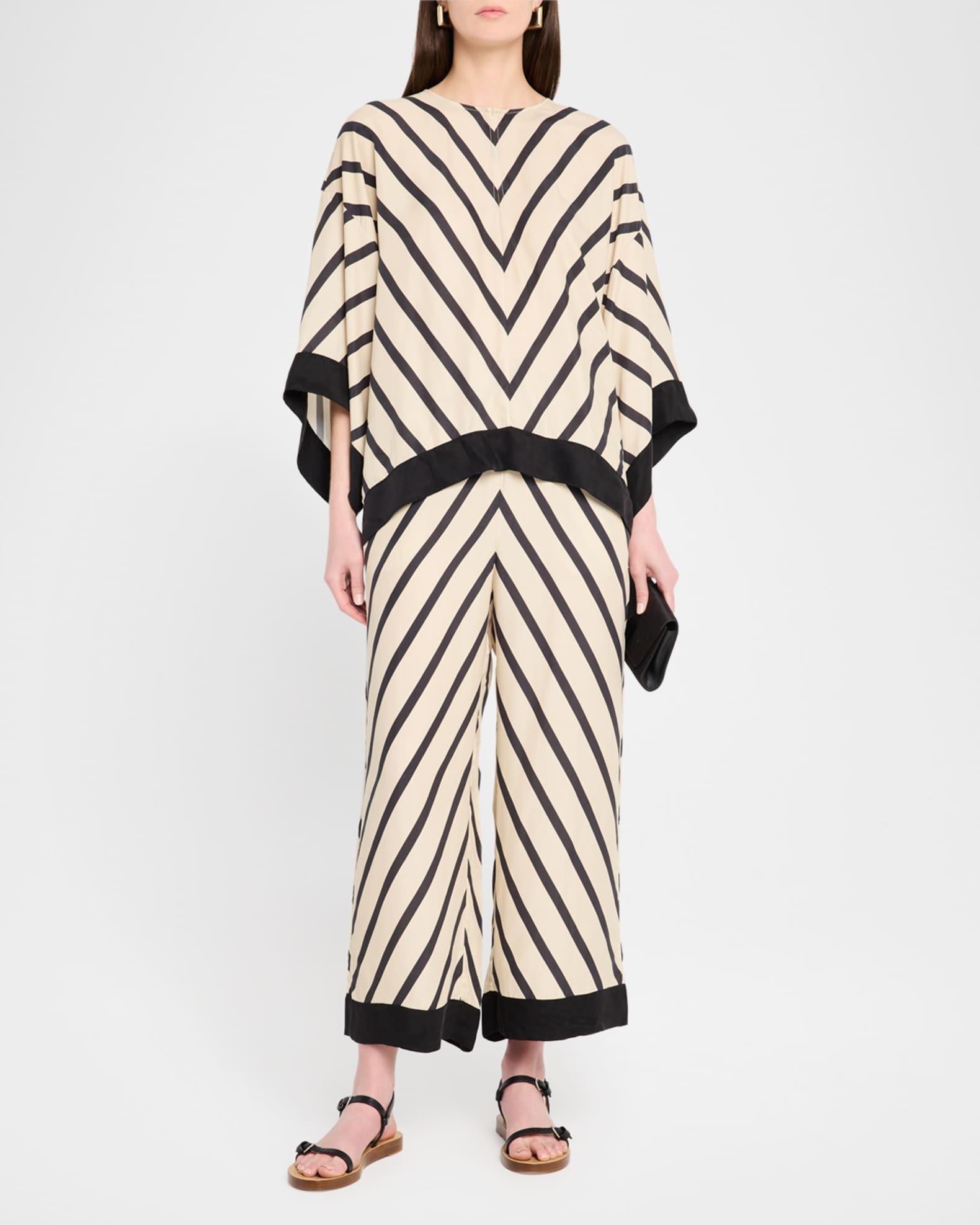 Cicie Oversized Chevron Striped Blouse Product Image