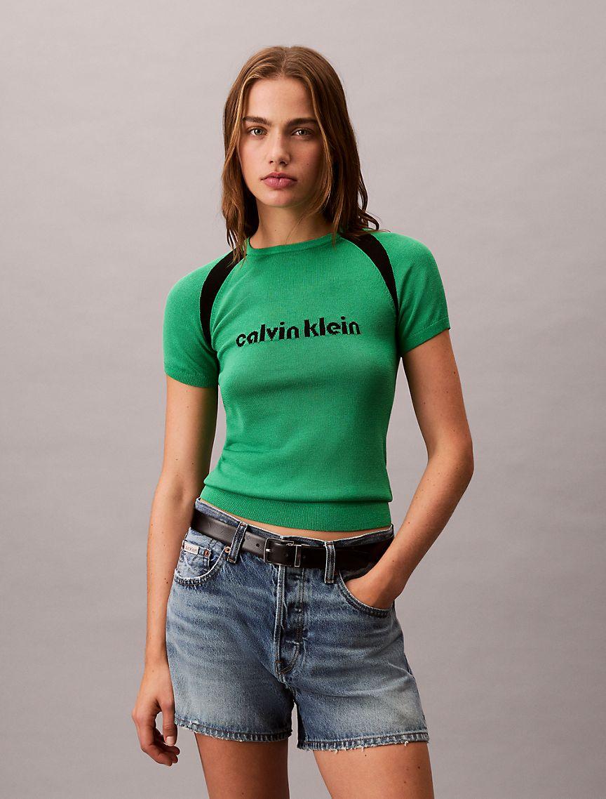 Logo Graphic Raglan Sleeve Slim T-Shirt  Product Image