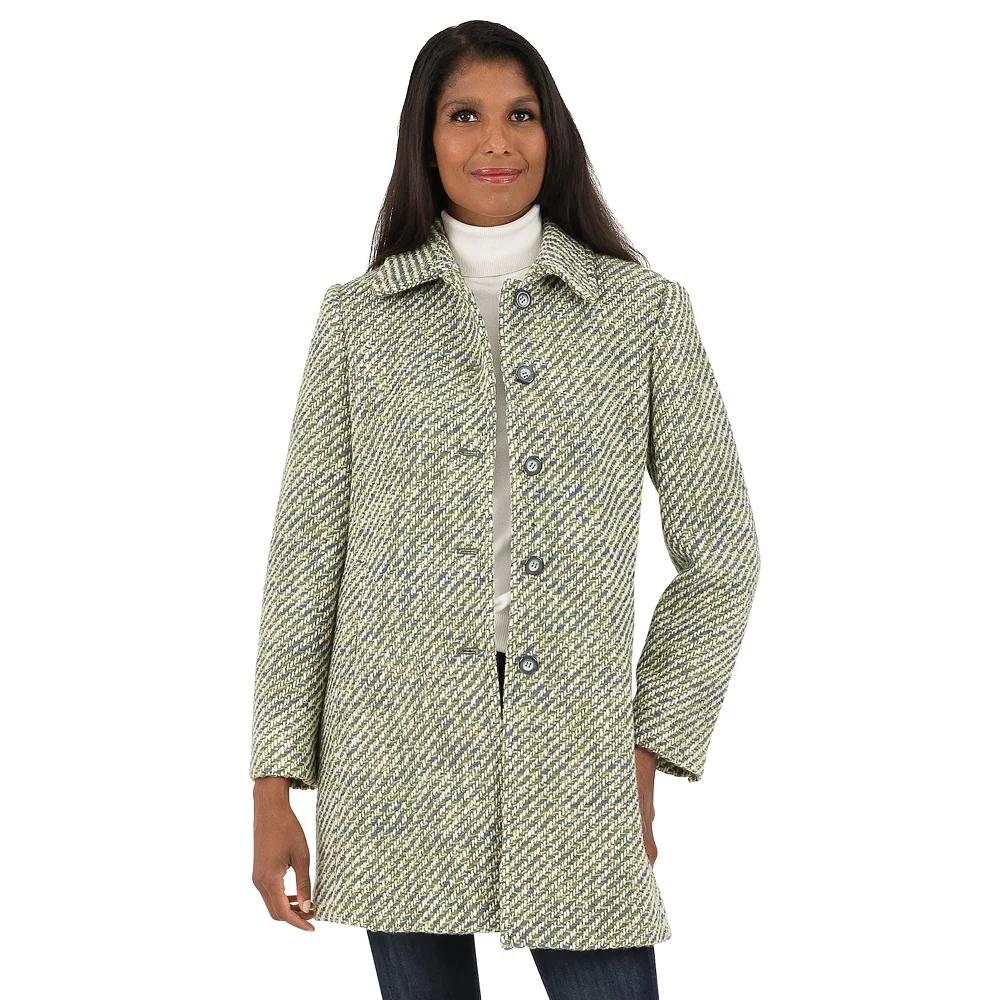 Women's Fleet Street Herringbone Wool-Blend Boucle Coat,  Product Image