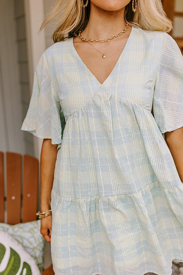 Pretty Presence Babydoll Dress In Aqua Product Image