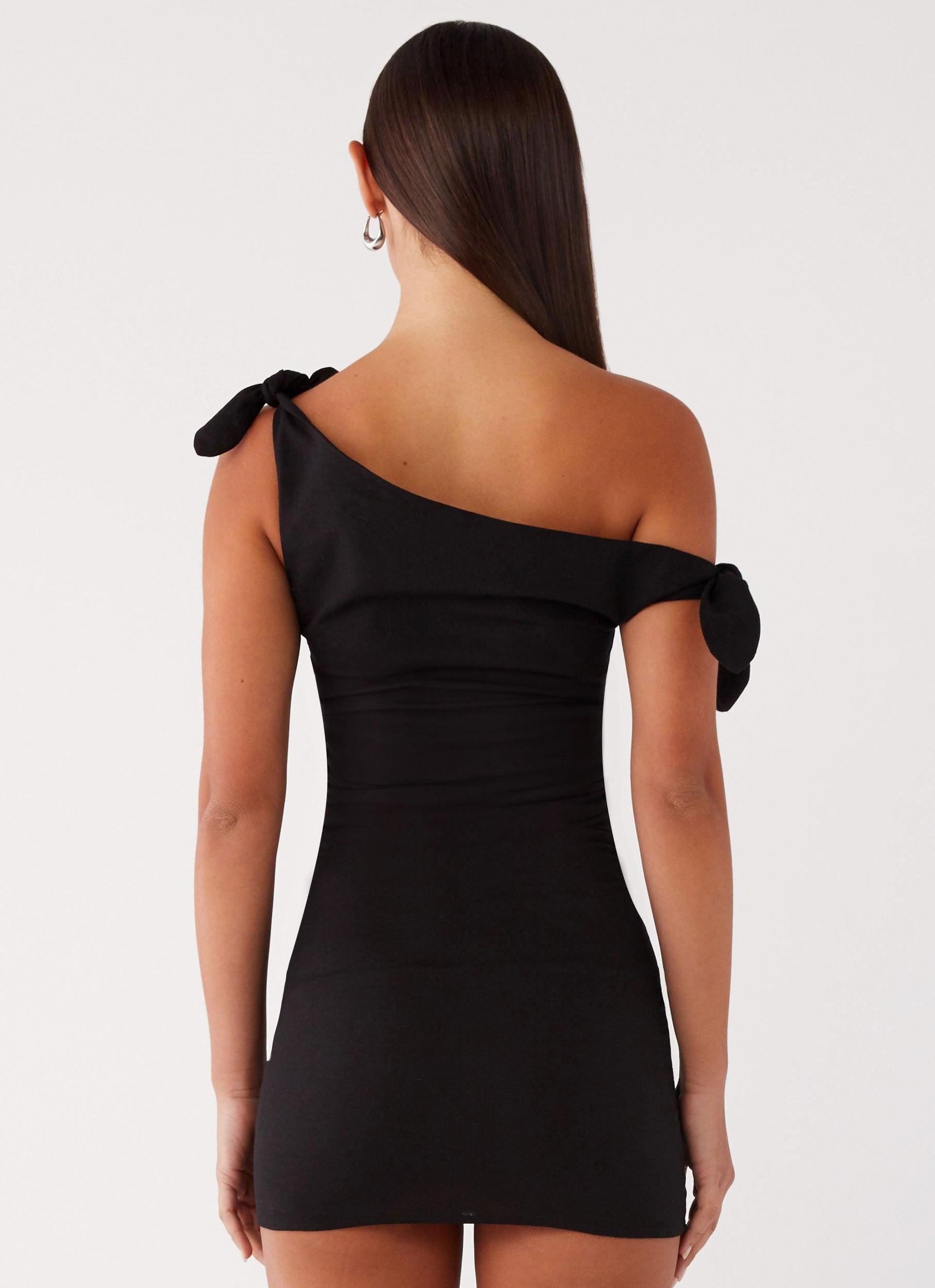 Amazonia Linen Mini Dress - Black Product Image