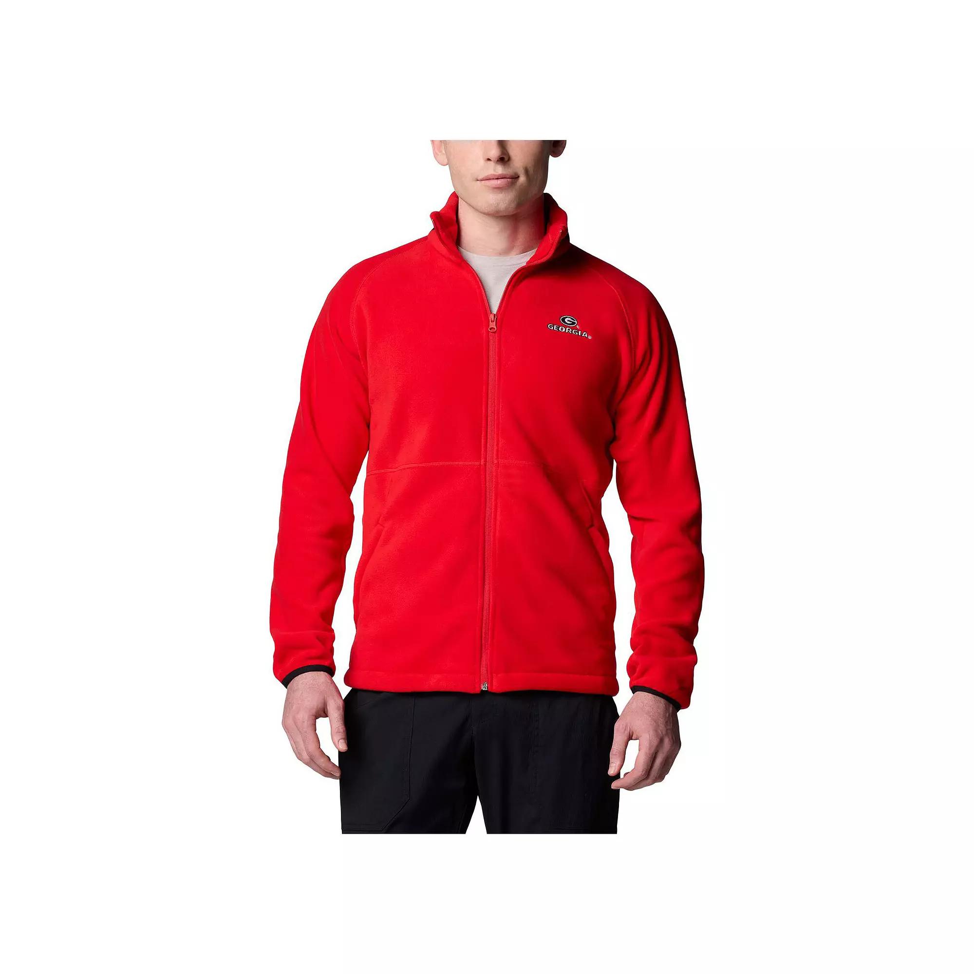 Men's Columbia  Red Georgia Bulldogs Flanker IV Fleece Raglan Full-Zip Jacket, Size: Medium Product Image