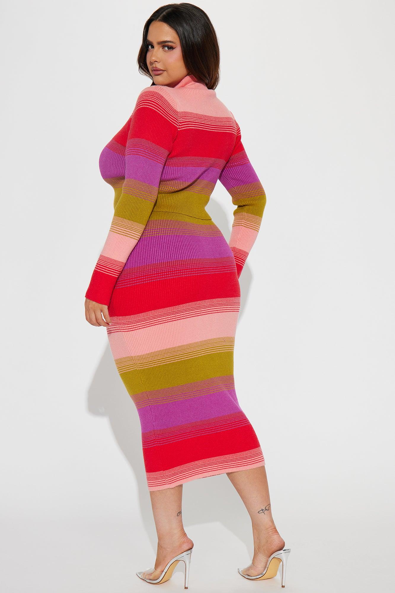 Mi Amore Sweater Skirt Set - Multi Color Female Product Image