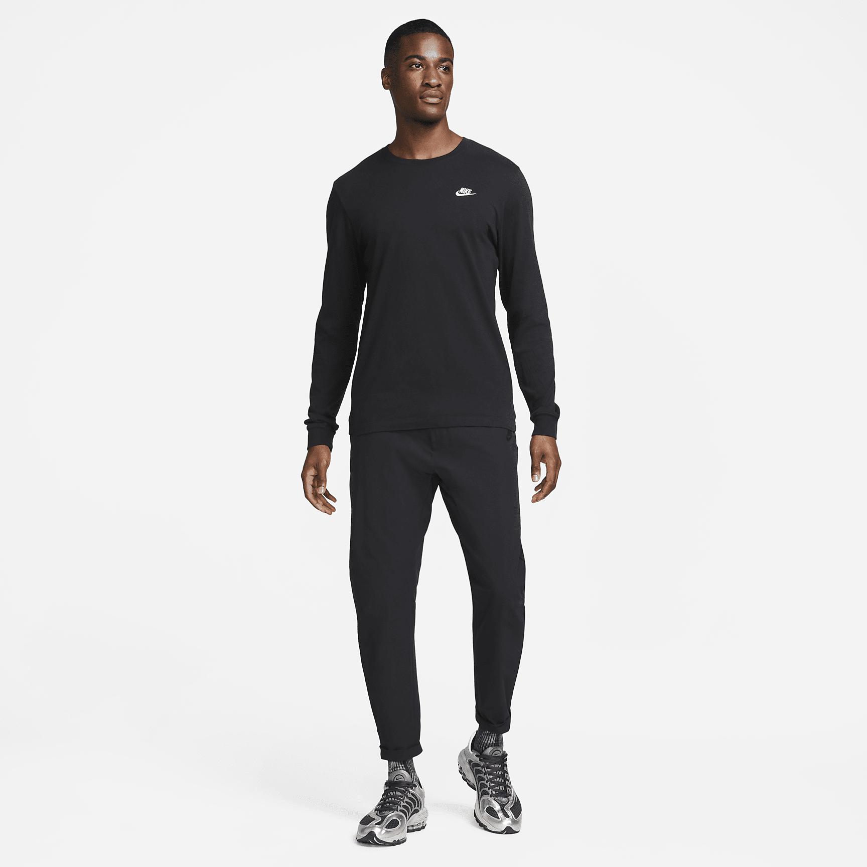 Mens Nike Sportswear Club Long-Sleeve T-Shirt | AR5193-010 Product Image