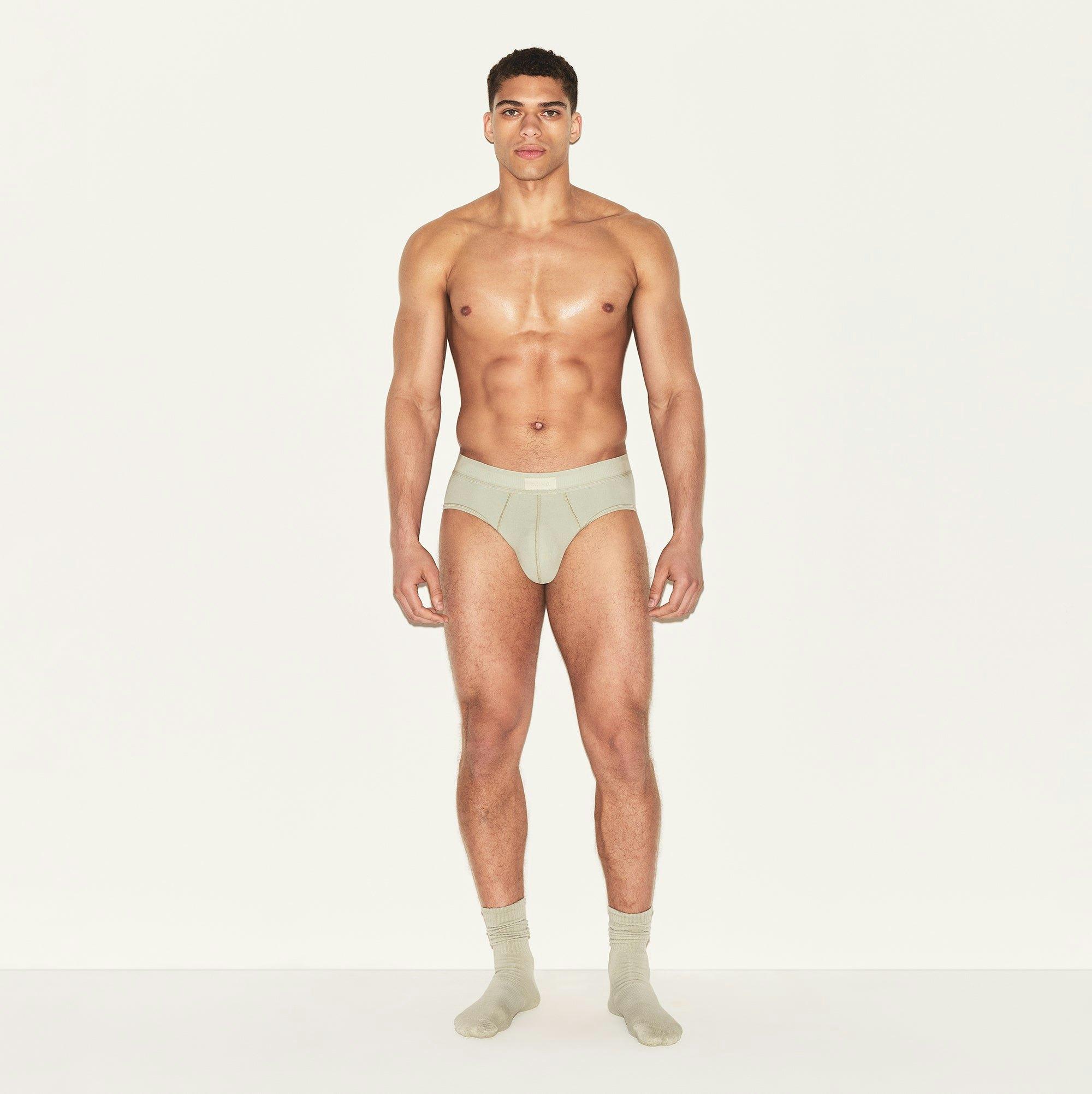 SKIMS COTTON MENS BRIEF 3-PACK | ARMY MULTI Product Image