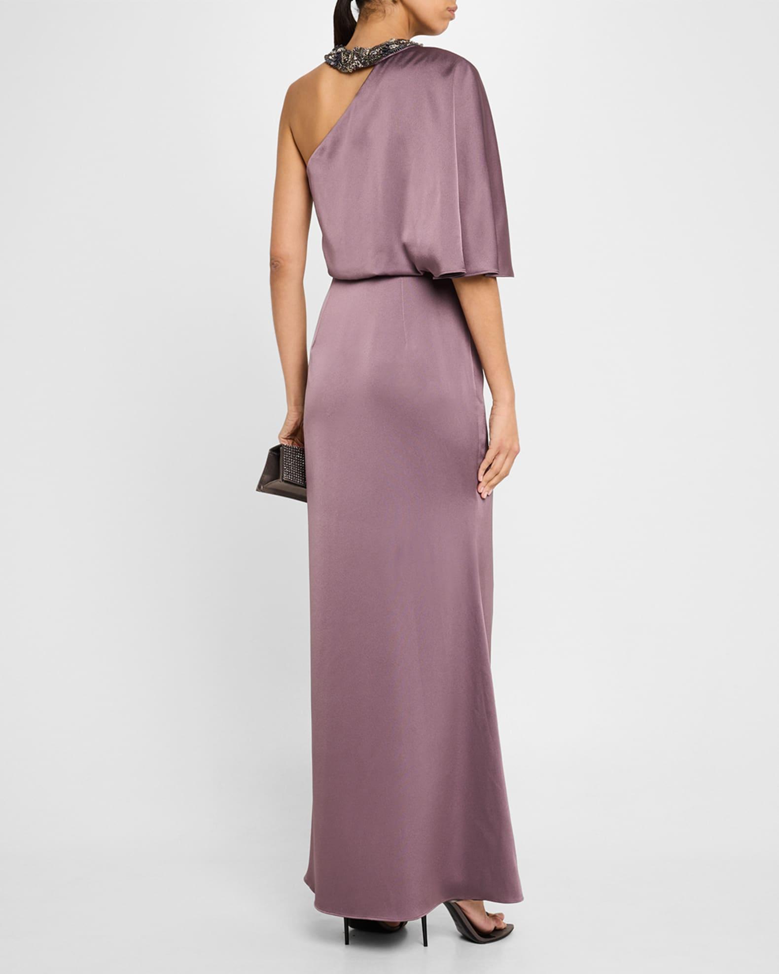 Beaded One-Shoulder Twist Gown Product Image