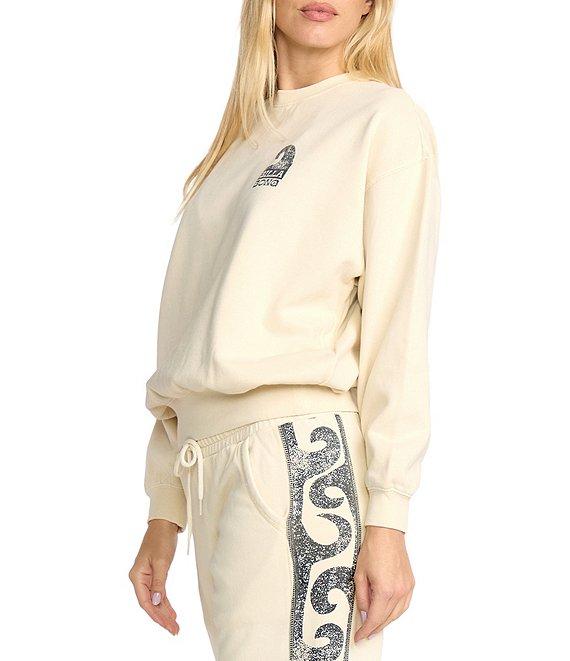 Billabong Sun Wave Livin' Kendal Iconic Wave Back Graphic Brushed Fleece Sweatshirt Product Image