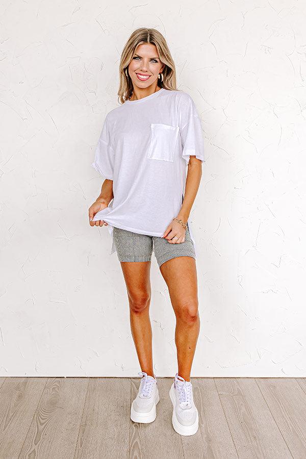 Chic And Sincere Shift Tee In White Product Image