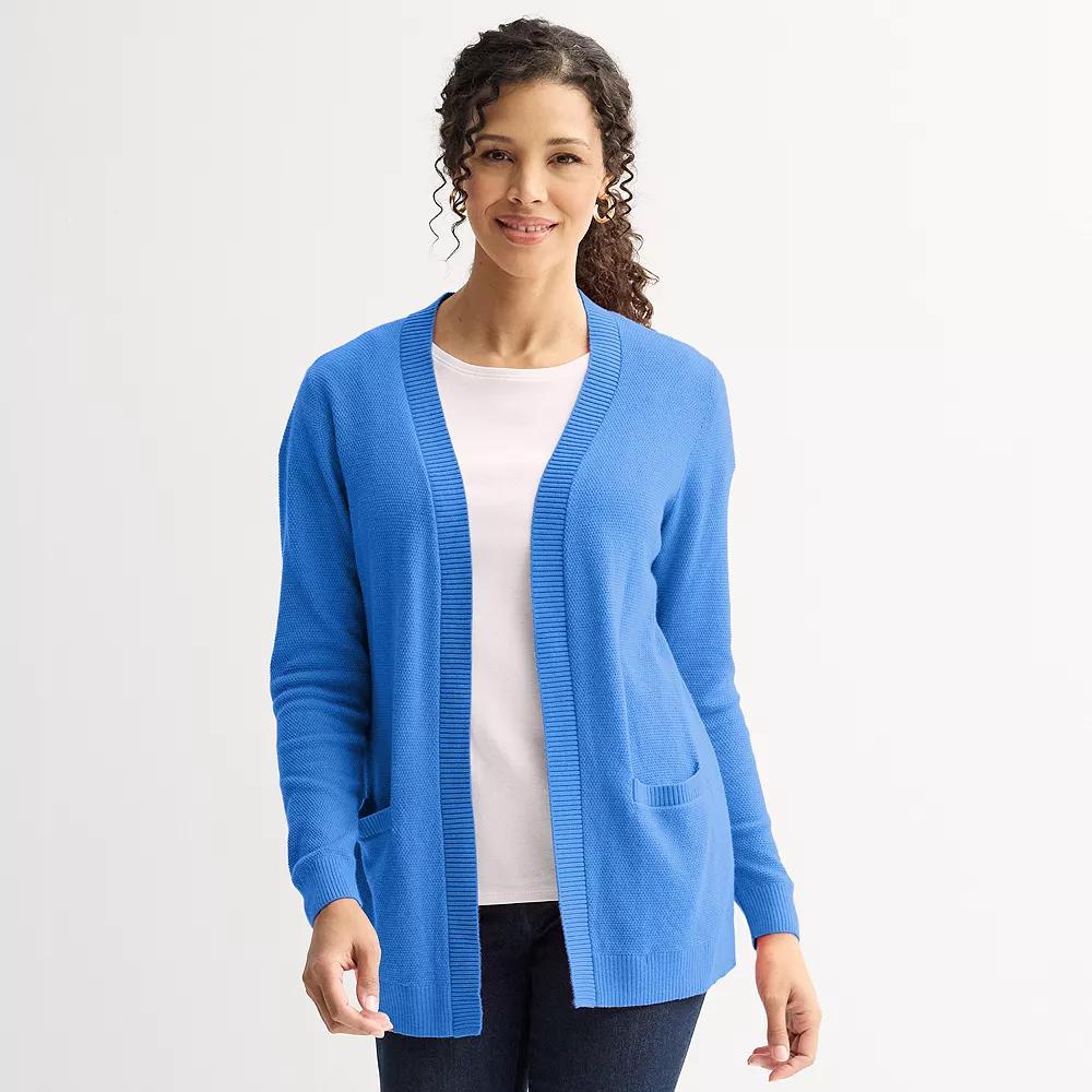 Women's Croft & Barrow® Pocket Cardigan, Size: XXL, Valen River Product Image