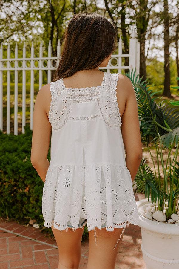 Floating On Cloud Nine Eyelet Top Product Image