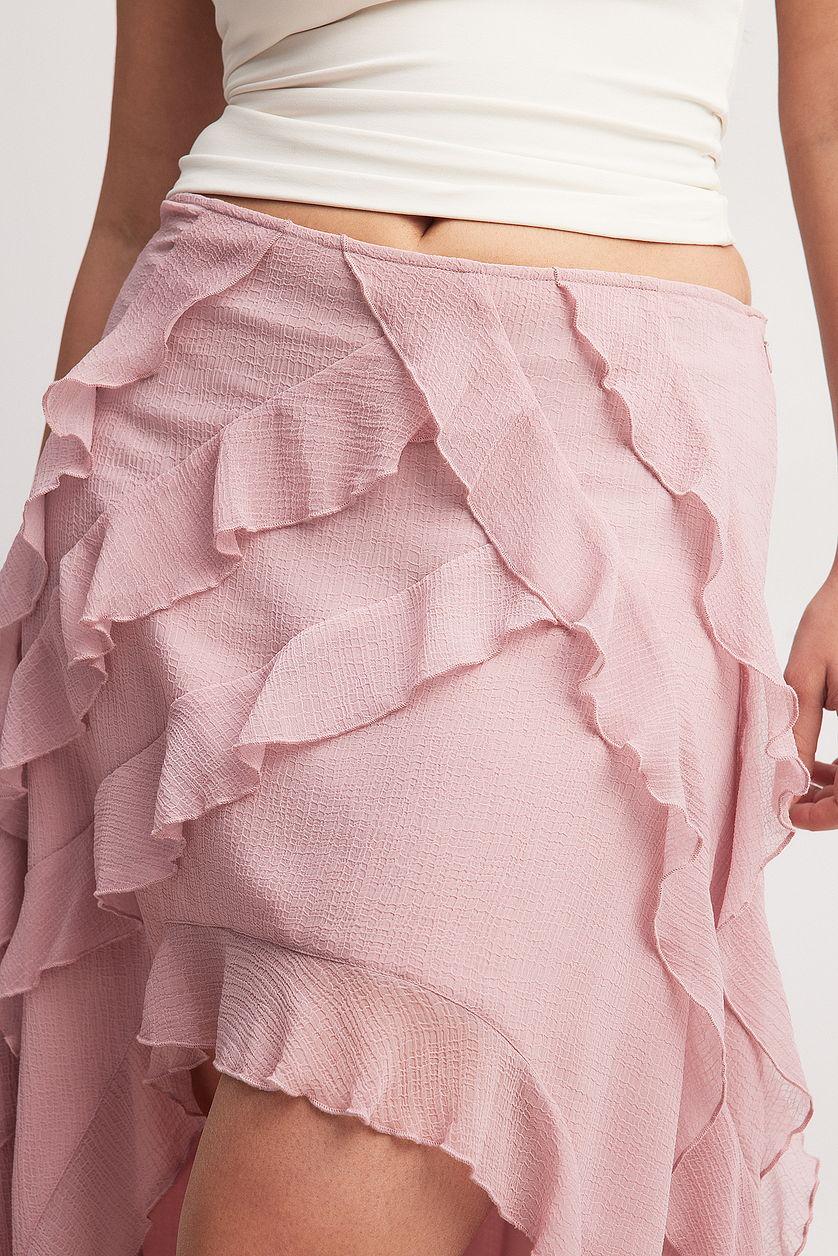 Chiffon Frill Detail Maxi Skirt Product Image
