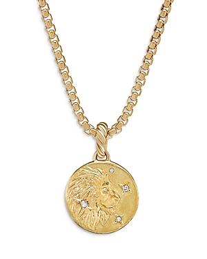 Womens Zodiac Amulet in 18K Yellow Gold with Diamonds Product Image