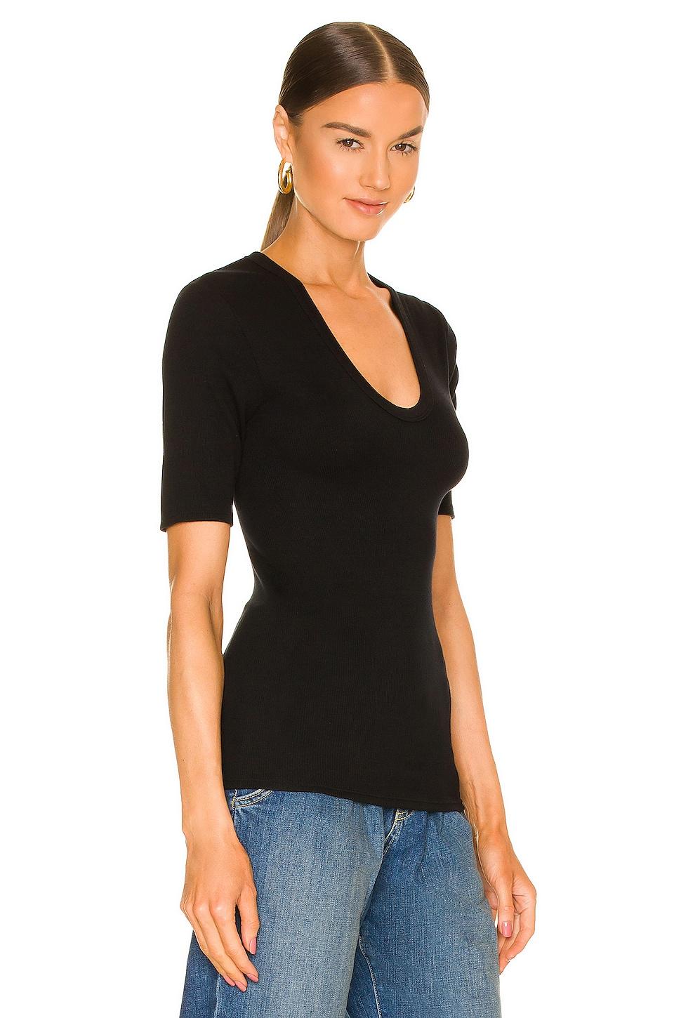 Stretch Silk Knit Half Sleeve Top Enza Costa Product Image