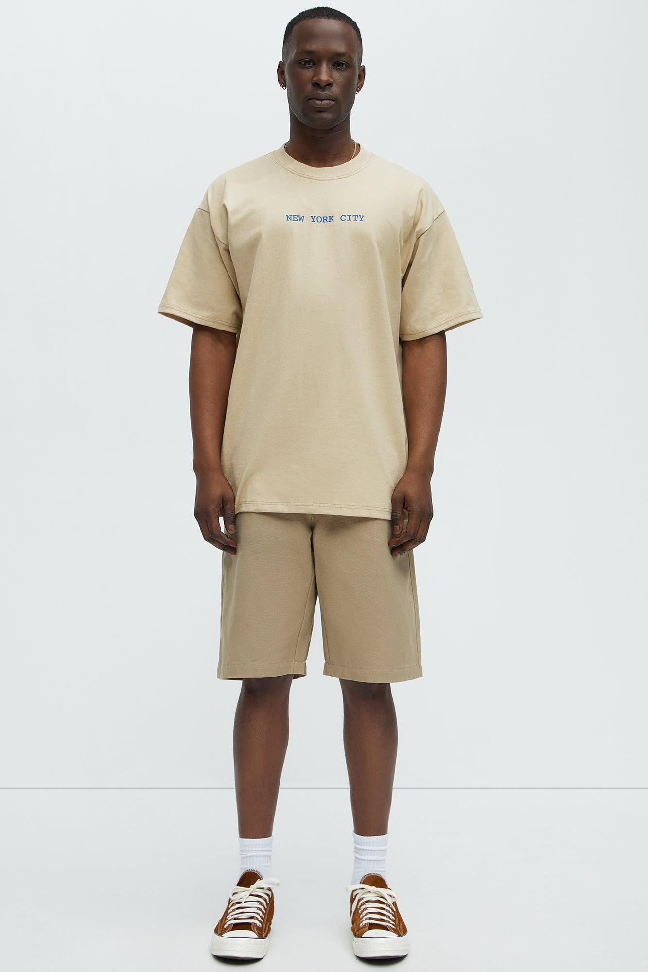 Map Of NYC Oversized Short Sleeve Tee - Sand Male Product Image