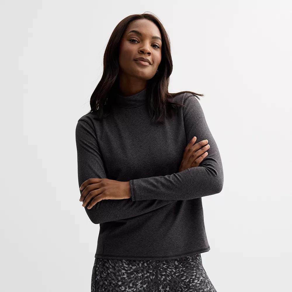 Women's Tek Gear® Warm Gear Mockneck Top, Size: XL, Grey Product Image