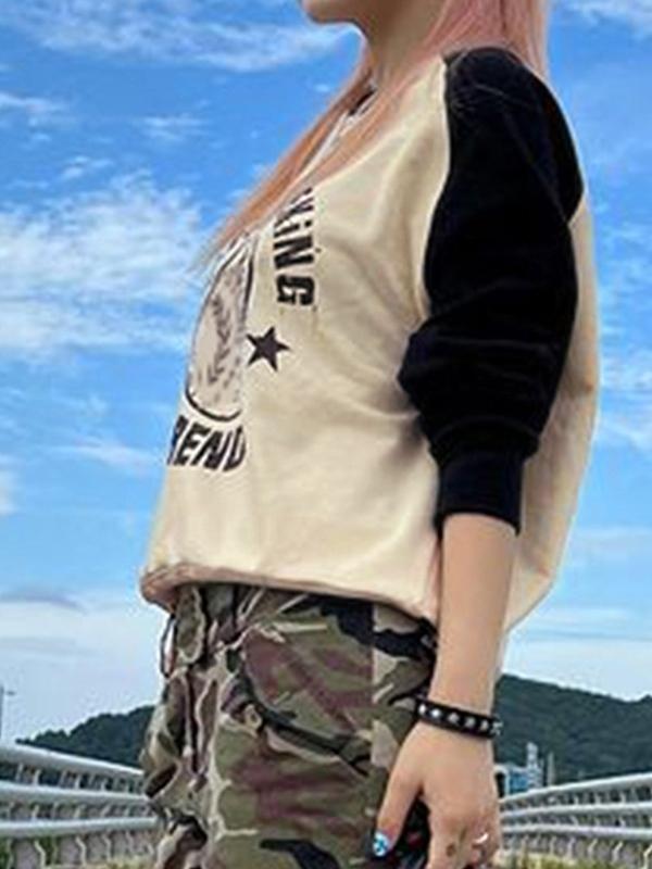 Raglan Sleeve Oversized Short Sleeve Tee Product Image