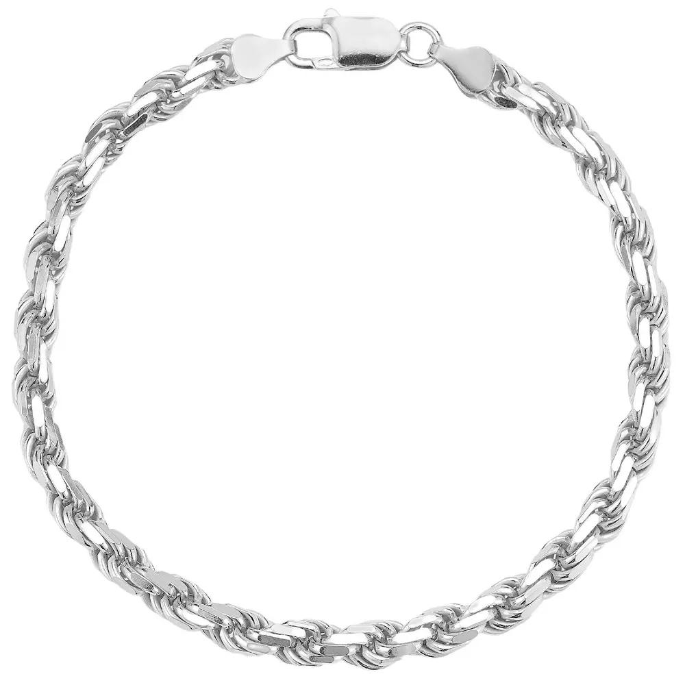 Men's Menster Sterling Silver 5 mm Rope Bracelet, Size: 9" Product Image