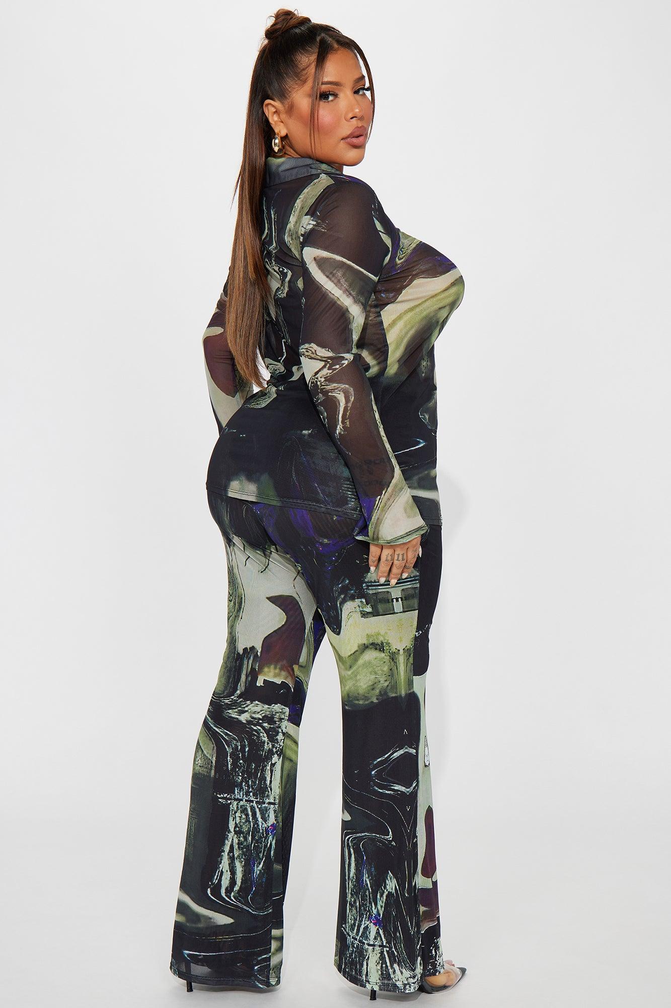 Gisella Pant Set - Black/combo Product Image