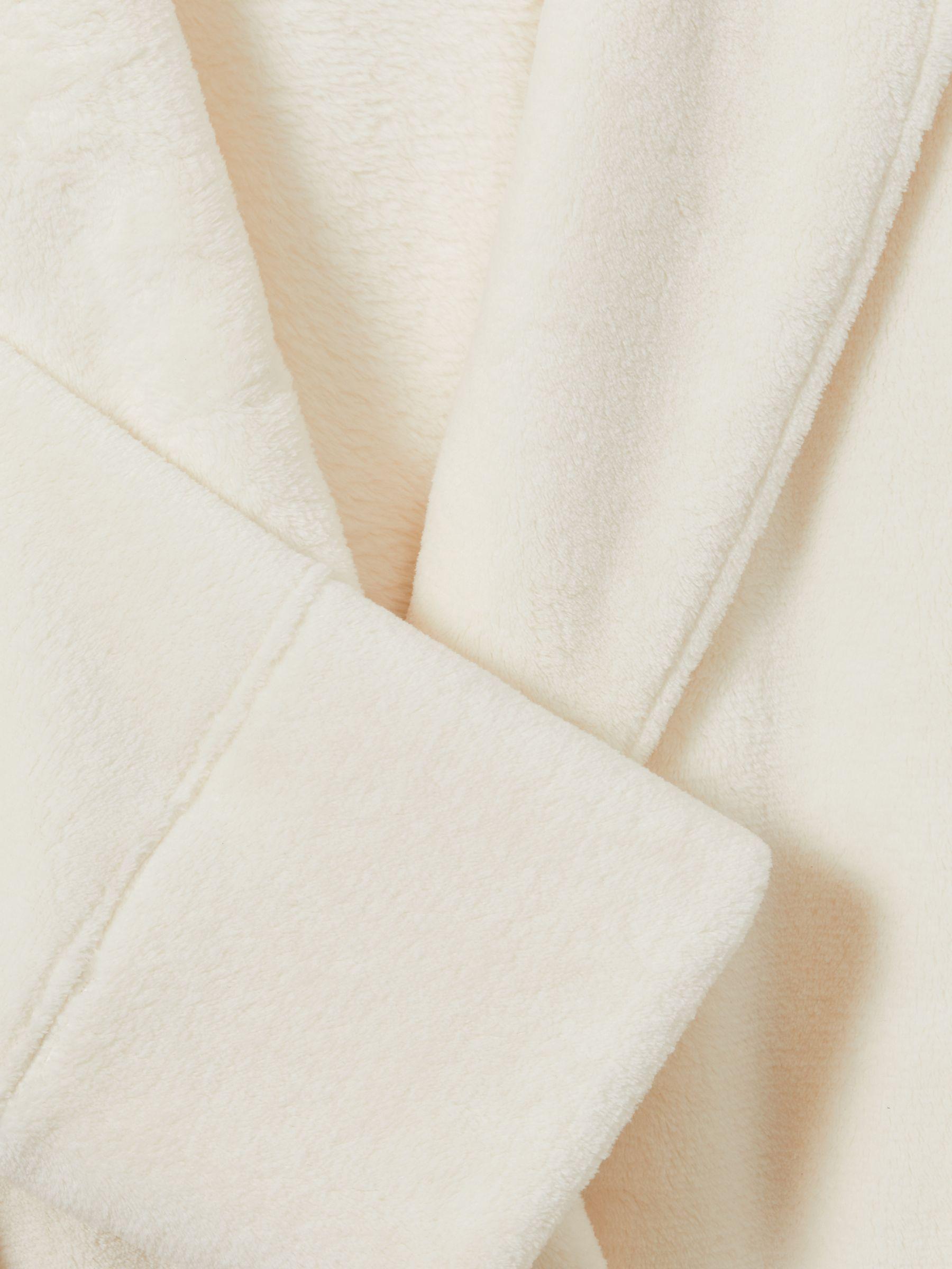 Fleece Dressing Gown in Ivory Product Image