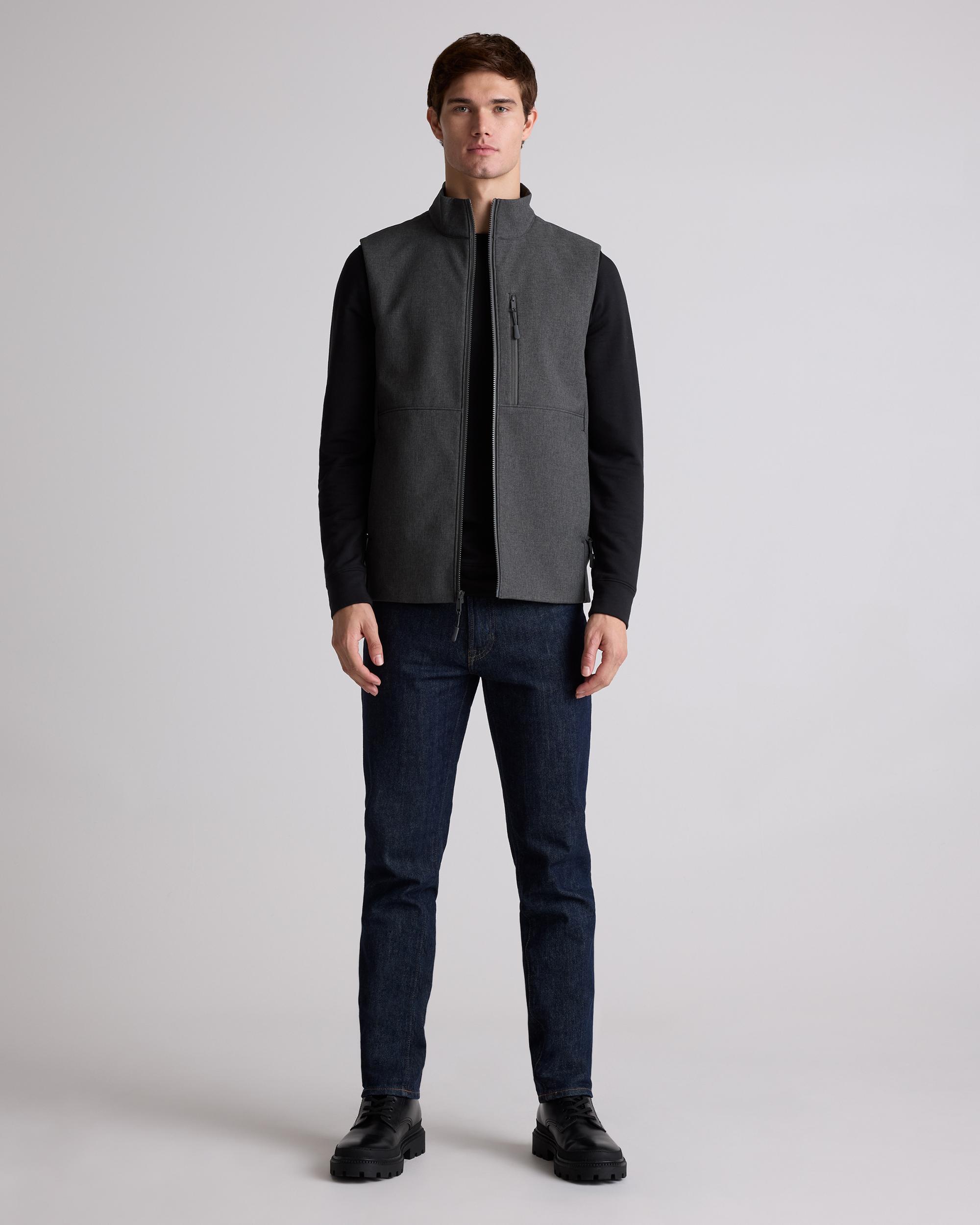 Quince | Men's Softshell Fleece-Lined Full-Zip Vest Recycled Polyester Product Image