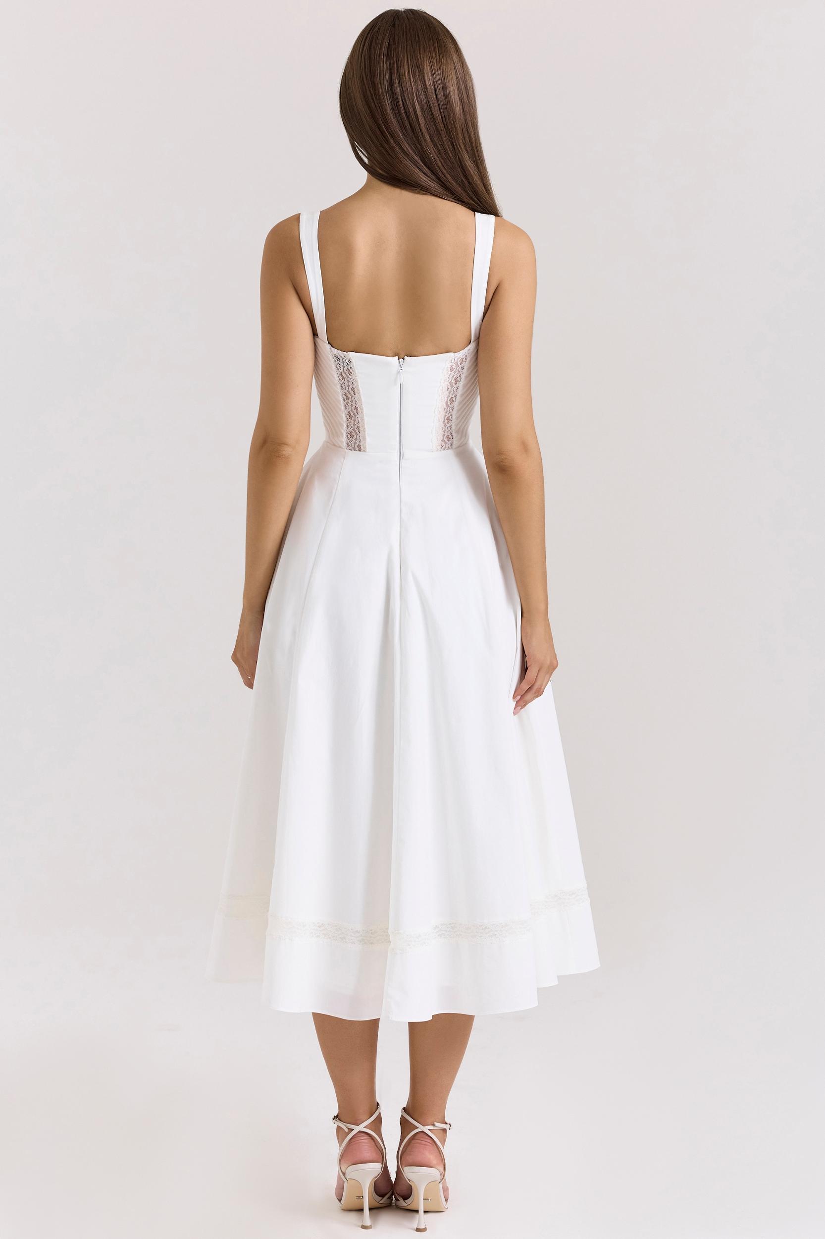 Kim  white cotton midi sundress Product Image