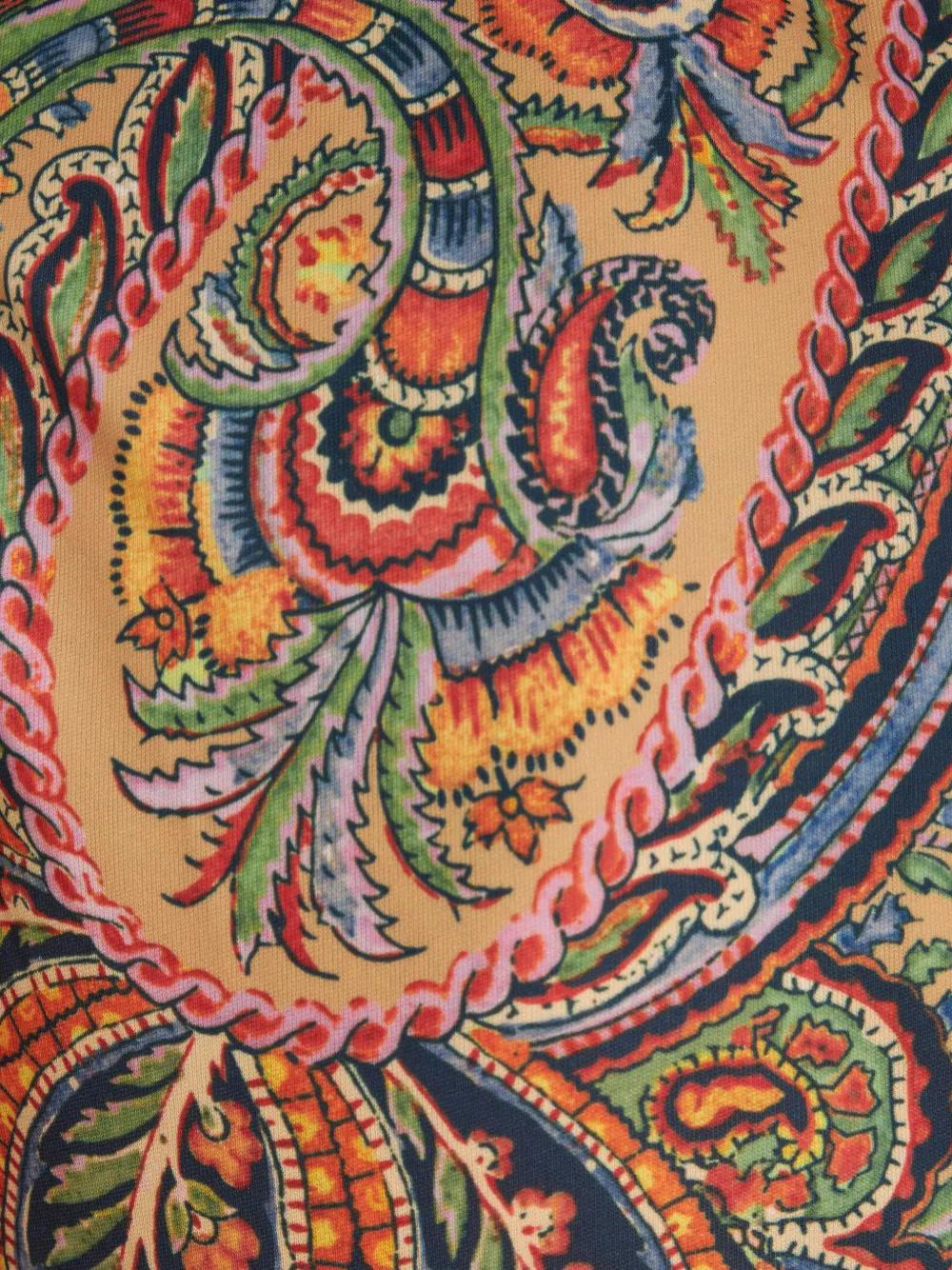 paisley-print plissé dress Product Image