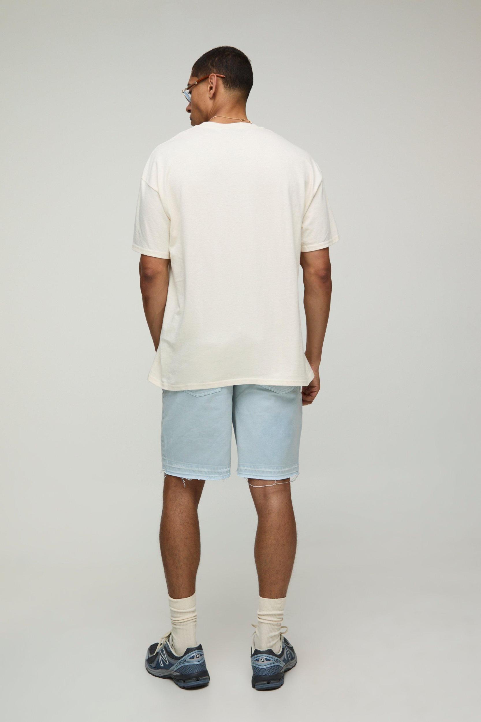 Relaxed Fit Ripped Overdye Denim Shorts | boohooMAN USA Product Image