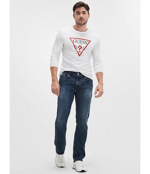 Guess Regular Fit Straight Leg Denim Jeans Product Image