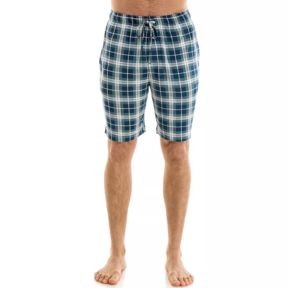 Men's Sonoma Goods For Life® Supersoft Pajama Shorts, Size: XL, Navy Green Check Blue Product Image
