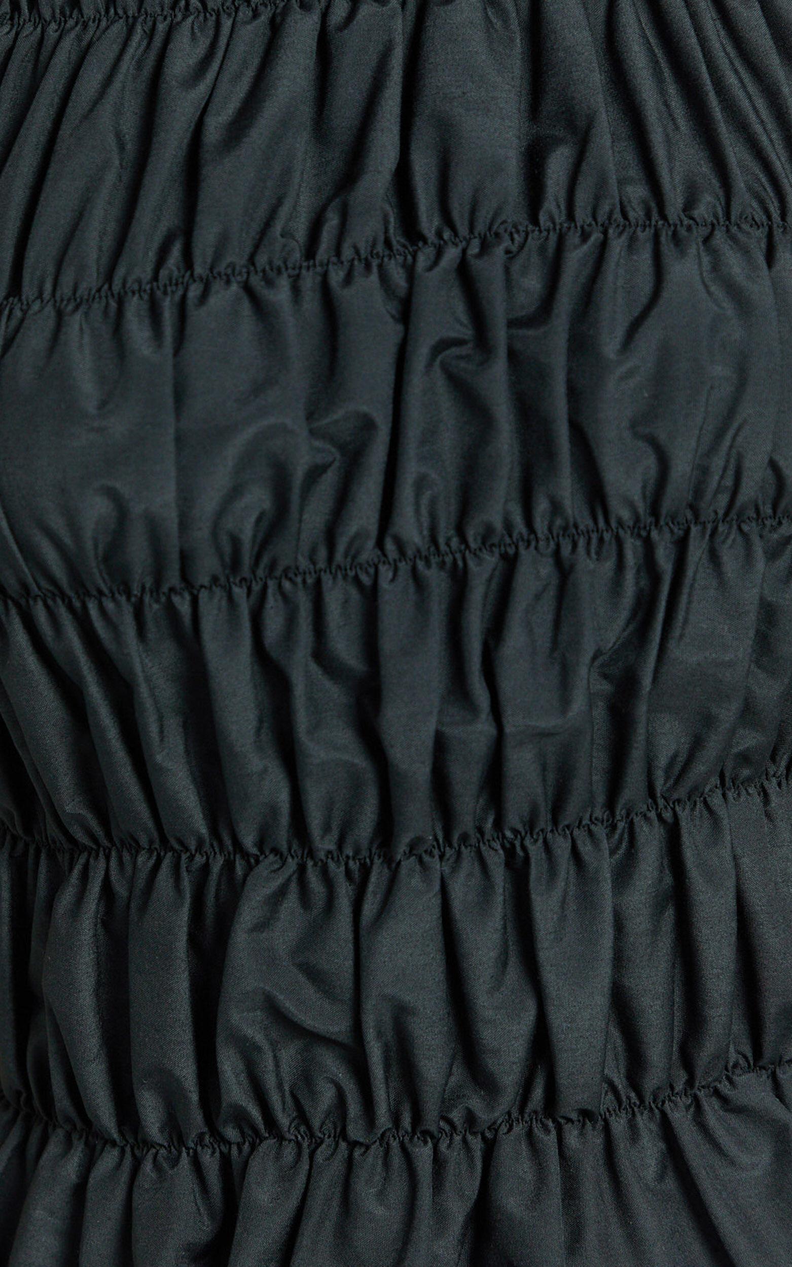 Aphrodite Top - Boat Neck Sleeveless Ruched Detail Top in Black Product Image