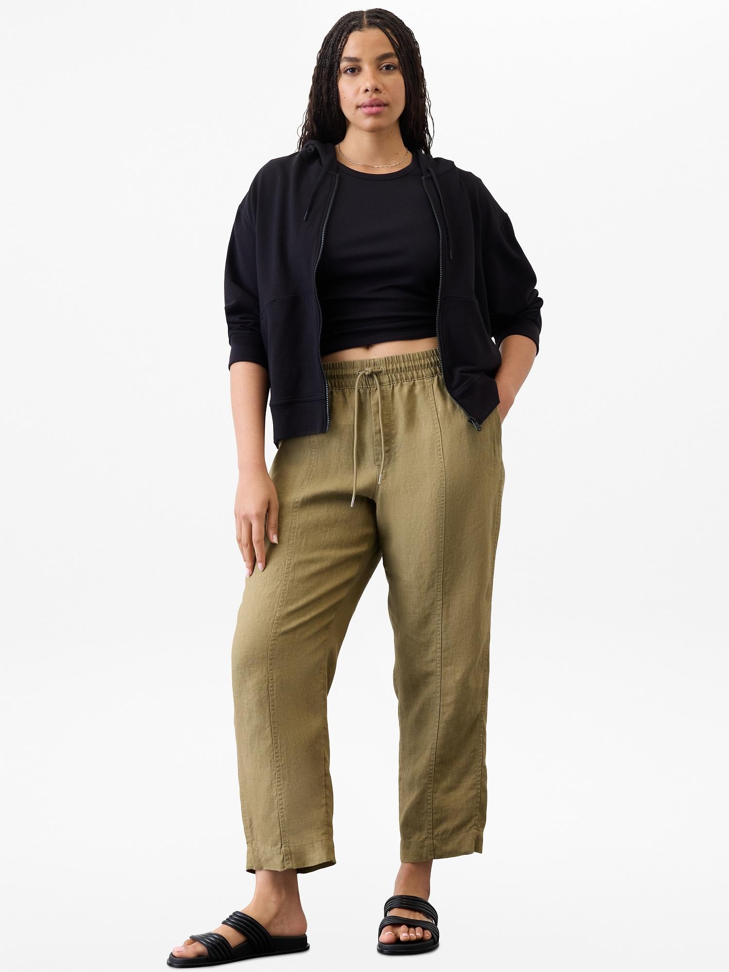 Retreat High Rise Linen Ankle Pant Product Image