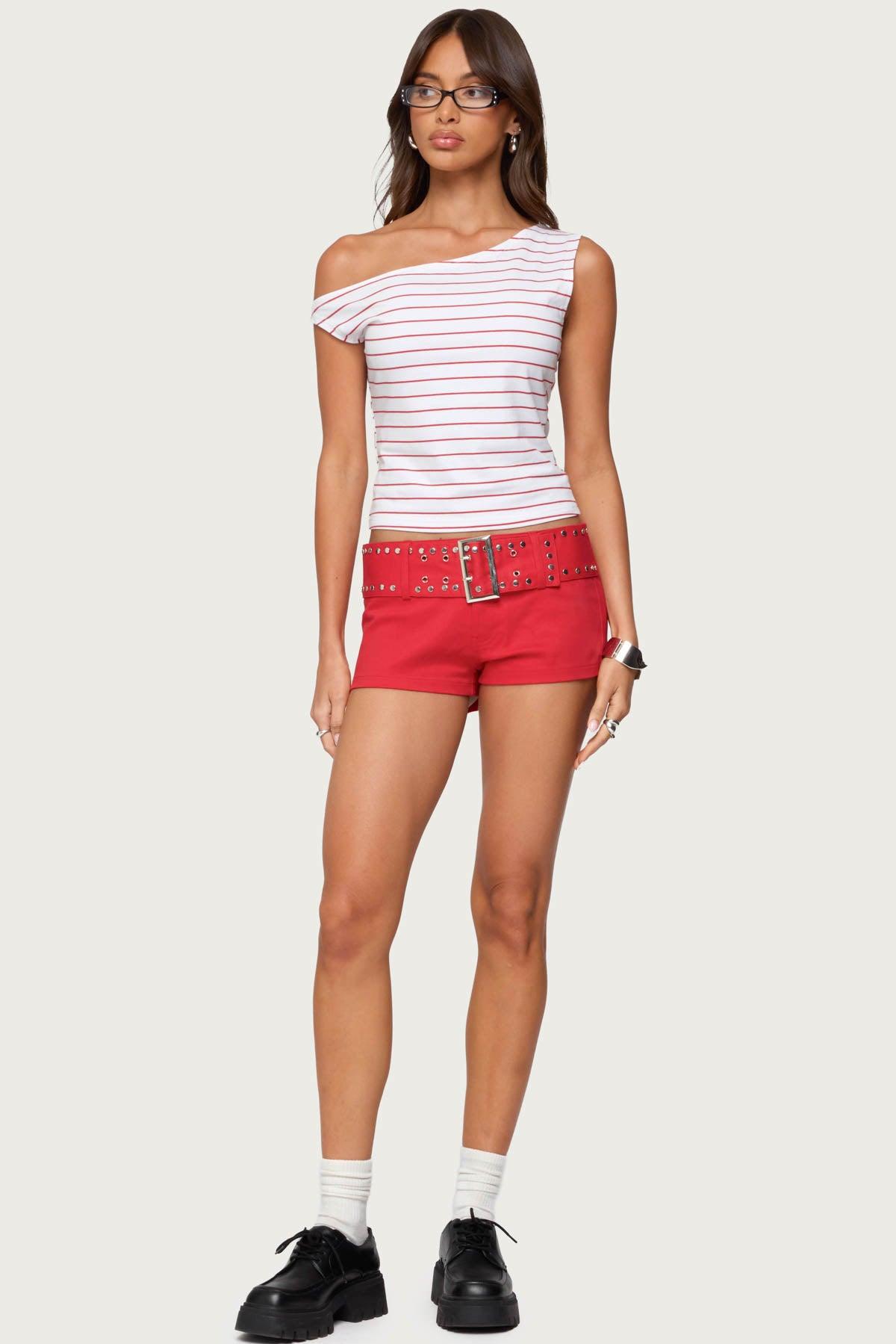 Keryn Striped Asymmetric Top Product Image